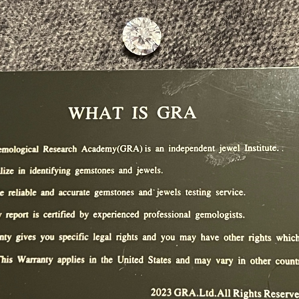 Moissanite 2 CT gem.